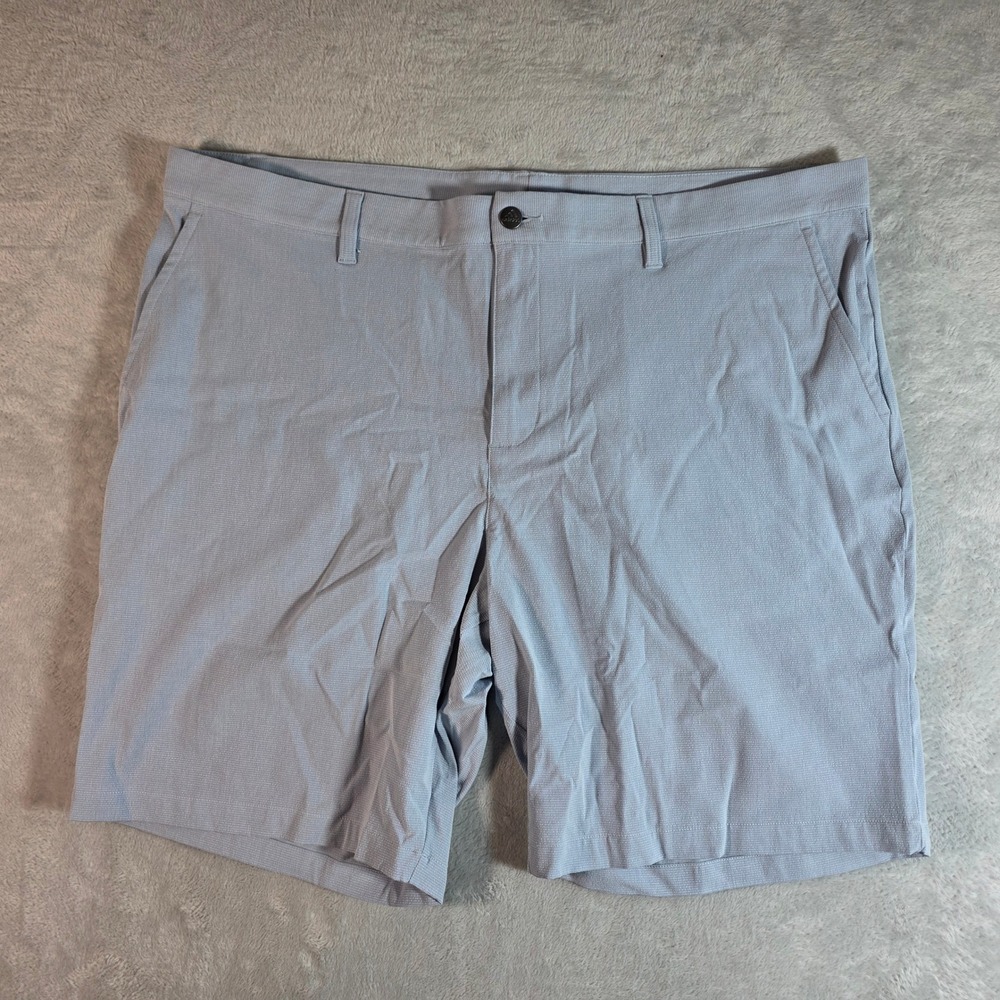 Adidas Golf Men's Crosshatch Shorts Wonder Blue White Size 42 New IM3572